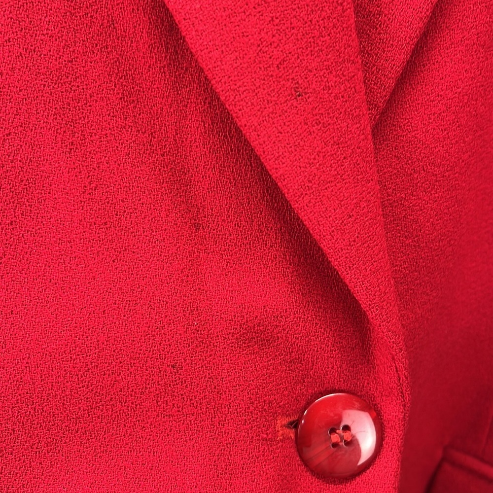 Imperfect 1980s vintage wool blazer Talbots size 10 100% wool blazer‎ cherry red - Picture 3 of 15